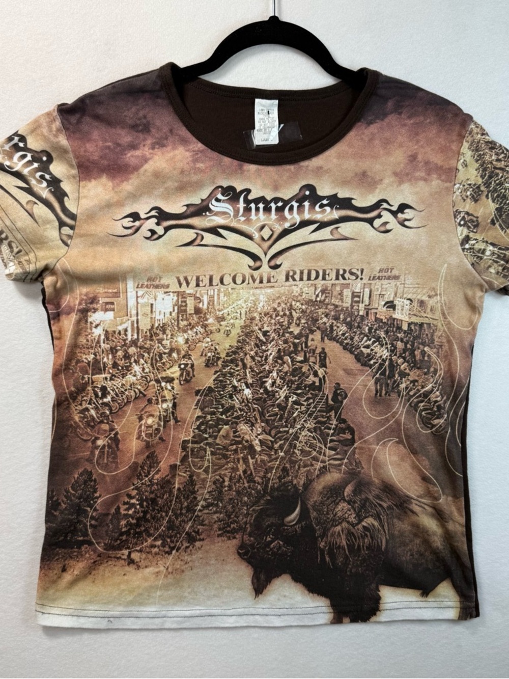 Sturgis Welcome Riders Graphic Tee - Brown Sepia